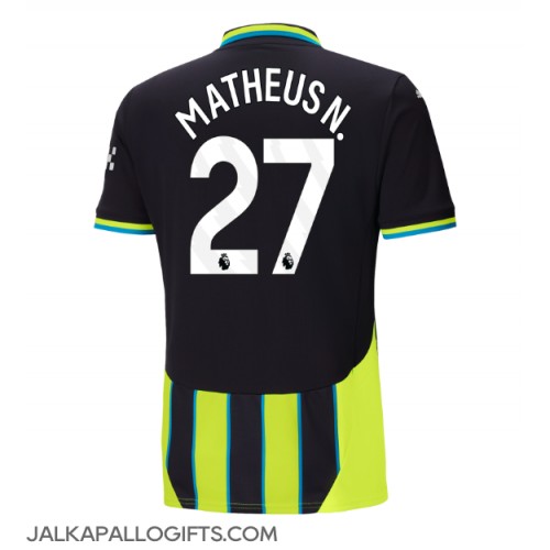 Manchester City Matheus Nunes #27 Vieraspaita 2024-25 Lyhythihainen